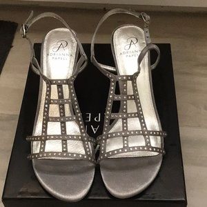 Adrianna Papell “Amari”  sz 9.5 Pewter Satin